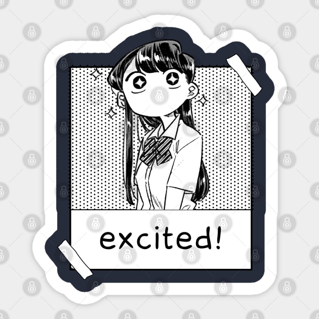 Komi san excited Sticker by SirTeealot